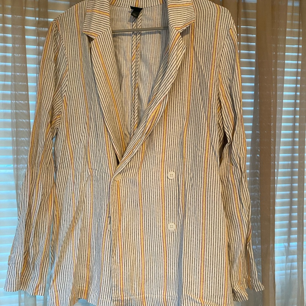 wild fable Striped Double-Breasted Blazer